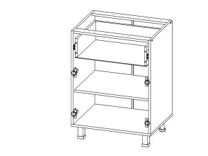 КОРПУС Стол 600 1я2дв, Собран