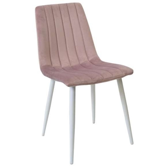 Scaun DC-90P~N25 Catifea Pudra+White Legs