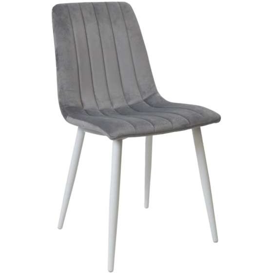 Scaun DC-90P~N20 Catifea Dark Grey+White Legs