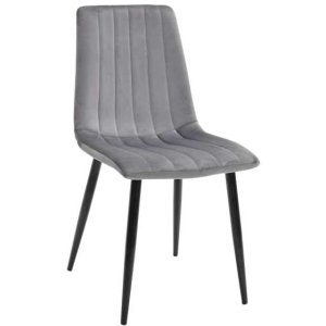 Scaun DC-90P~N23 Catifea-Grey+Black Legs