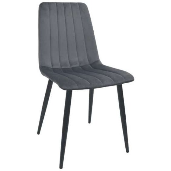 Scaun DC-90P~N21 Catifea Dark Grey+Black Legs