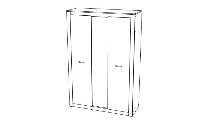 Гамма №11 Шкаф  3-х дверный