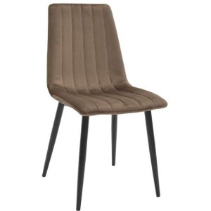 Scaun DC-90P~N49 Catifea-Brown+Black Legs