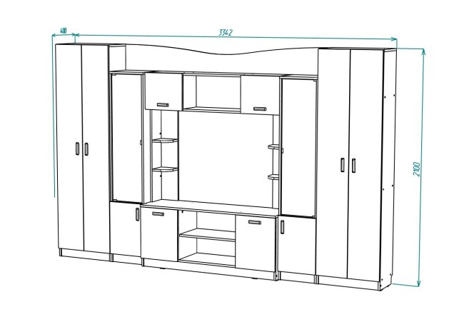  Вуди НАБОР №1 Гостиная ( 3 342)											