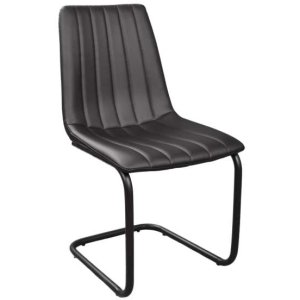 Scaun SAM~Black PU+black mat leg
