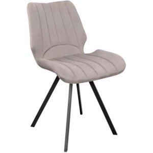 Scaun Orson~Catifea Beige+Black leg