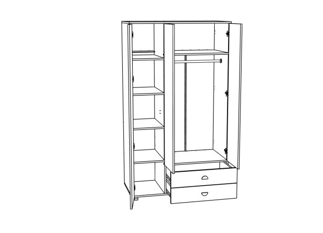 Рио № 2 Шкаф  1200