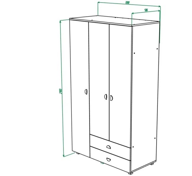Рио № 2 Шкаф  1200