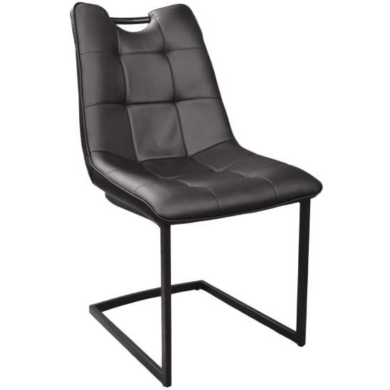 Scaun Confort~Black PU+black leg