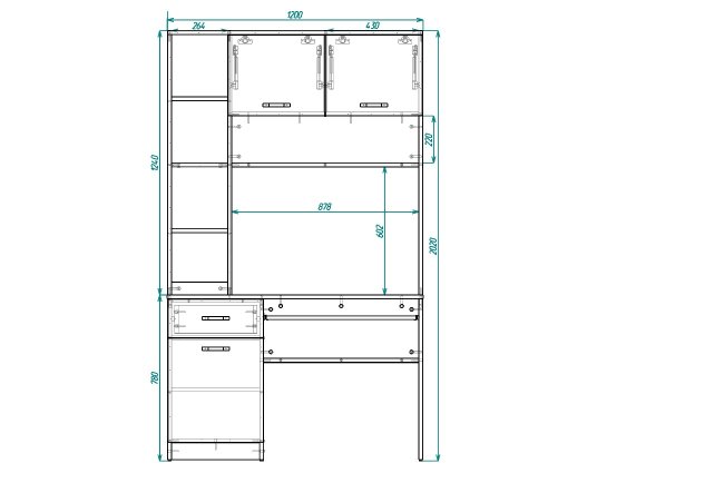 Стол письменный МЛ-16 (1200)