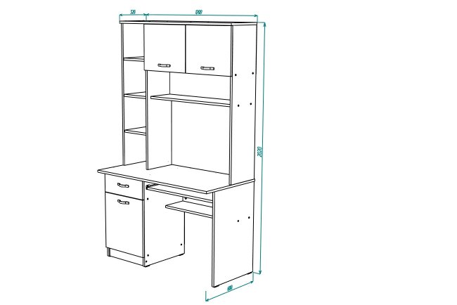 Стол письменный МЛ-16 (1200)