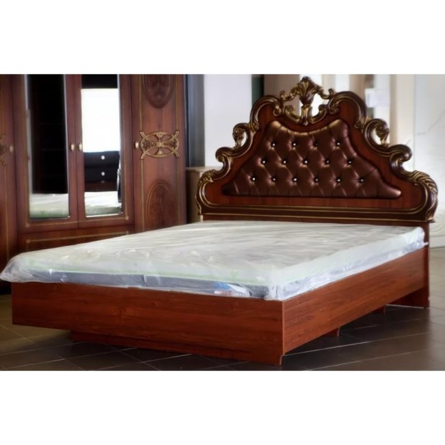 РОЗАЛИЯ Кровать   высокая с мягким эл. (1,6х2,0) (0456.6)