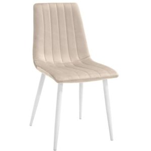 Scaun DC-90P~N7 Catifea ~ Capucino+White Legs