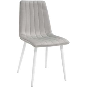 Scaun DC-90P~N14 Catifea-Grey+White legs
