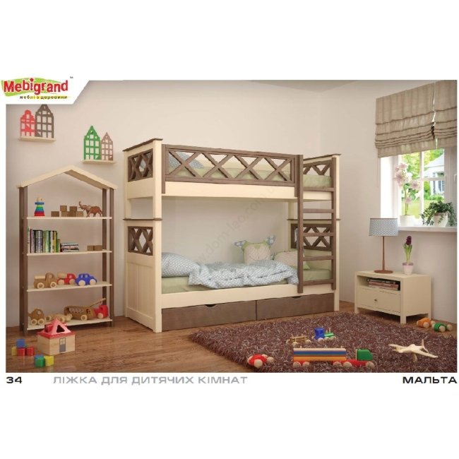МАЛЬТА 80 х 200 ((2х ярус) Мебигр) МАЛЬТА 80 х 200 ((2х ярус) Мебигр)