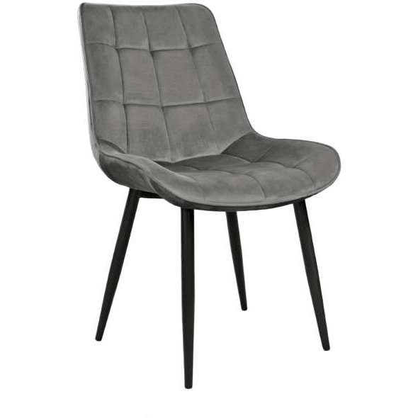 Scaun Hans~Catifea Dark Grey+Black legs