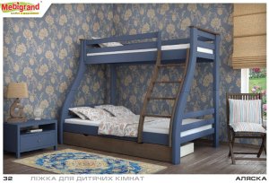 АЛЯСКА 120 х 80 х 200 (2х ярус) (Мебигр), Собран АЛЯСКА 120 х 80 х 200 (2х ярус) (Мебигр), Собран