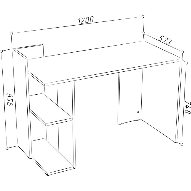 Стол письменный МЛ- 9 правый