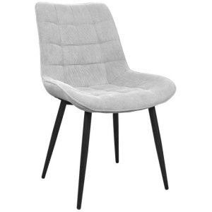 Scaun Hans~Velvet Light grey BGF166-3+Black Legs