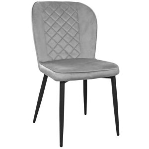 Scaun Tusk~ Catifea Grey+ Black Legs
