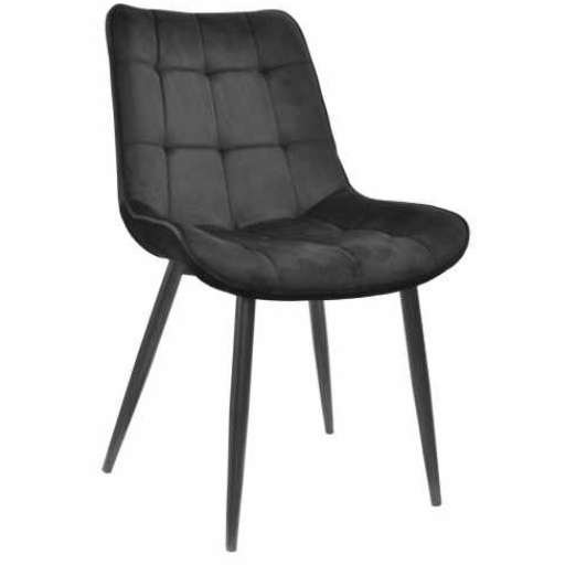 Scaun Hans~Catifea Black HLR66+Black Legs