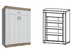 САНТОРИНИ Комод 2Д1Ш