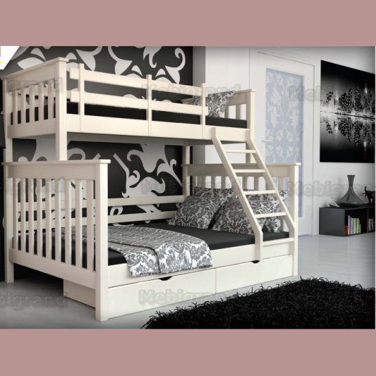 СКАНДИНАВИЯ 140 / 90 х 200 (2х ярус)  (Мебигр), Огр годен