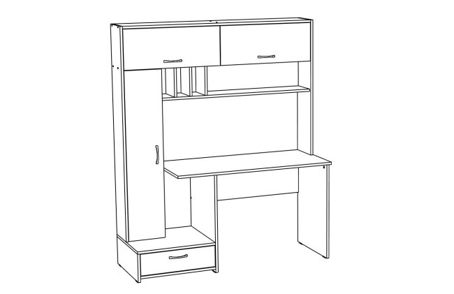 Стол письменный МЛ- 1 левый