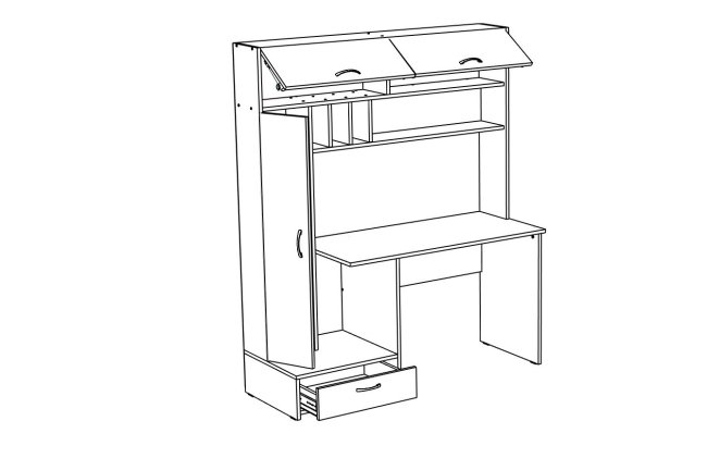 Стол письменный МЛ- 1 левый