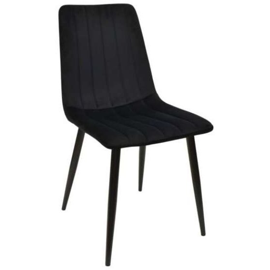 Scaun DC-90P~N66 Catifea Black+Black Legs