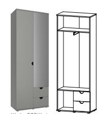 ЕЛЬБА Шкаф 2Д2Ш