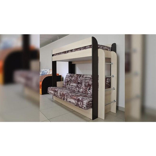 НЕМО Кровать - чердак с диван - кроватью  (без верхнего матраца)