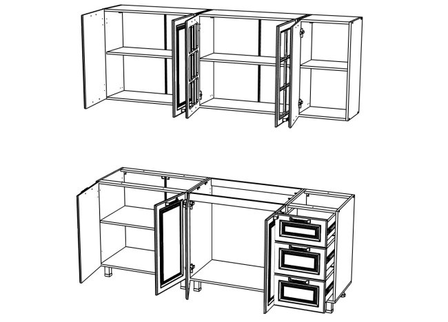 Кухня  ЛИВЕРПУЛЬ  2,0 м  (без столешницы)